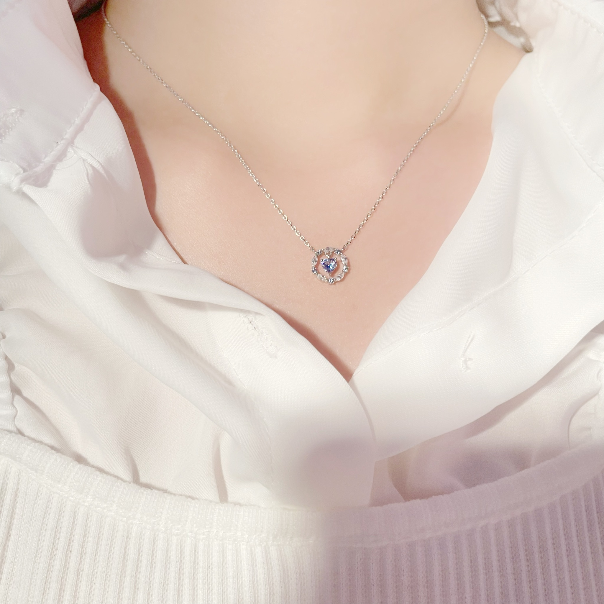 | 925 Silver・ White Gold  | Full Of Love Necklace | NE0666 |