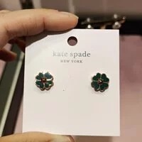 [S] KATE SPADE O0R00218 SPADES & STUDS ENAMEL EARRING,GREEN, 196021117831 (SKS285)