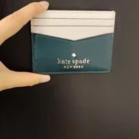 [S] KATE SPADE WLR00125 STACI CARD HOLDER BLACK SAFF LEATHER,PEACOCK SA, 196021120893 [FINAL SALE] (SKS287)