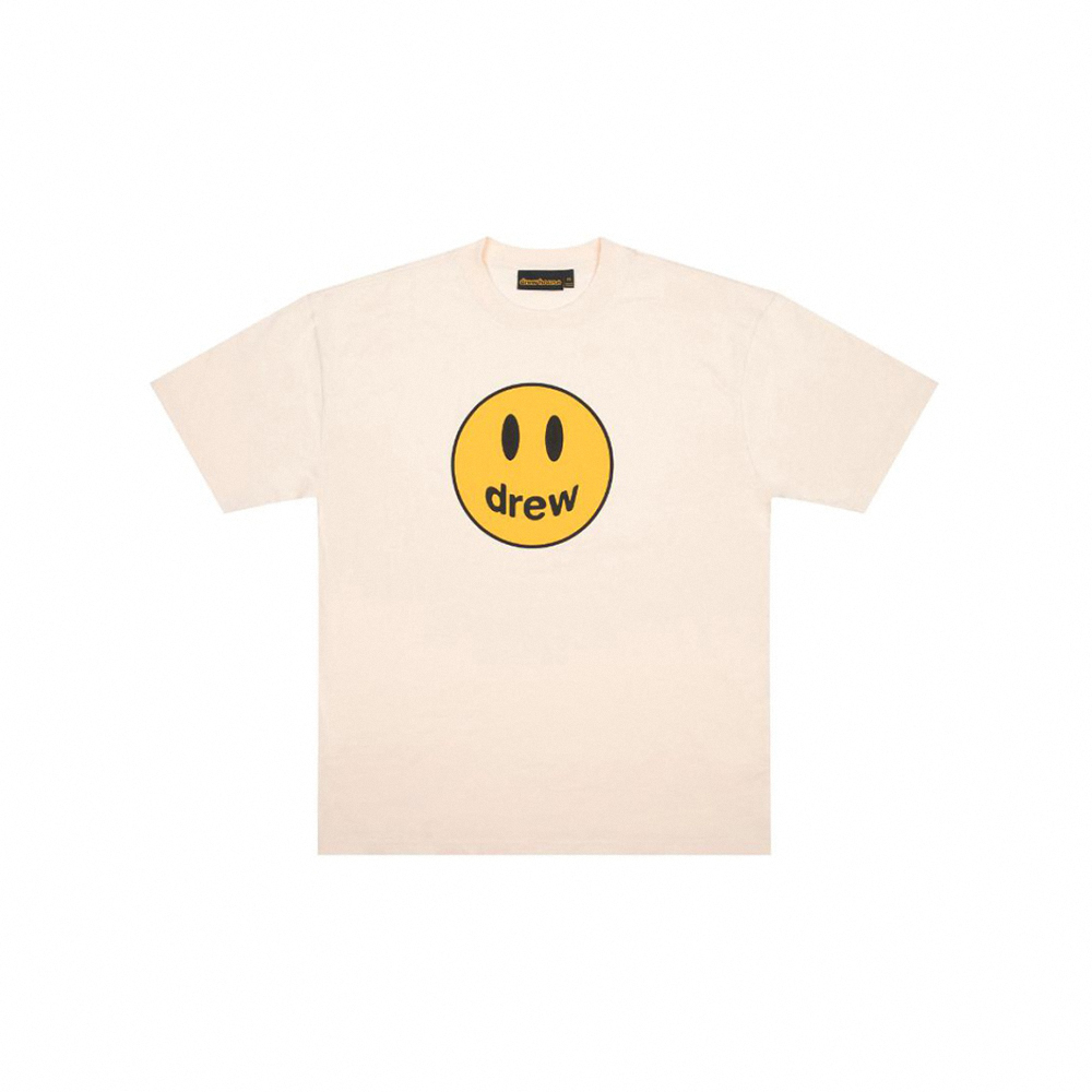 Drew house FW22 mascot ss tee cream 笑臉 奶油白