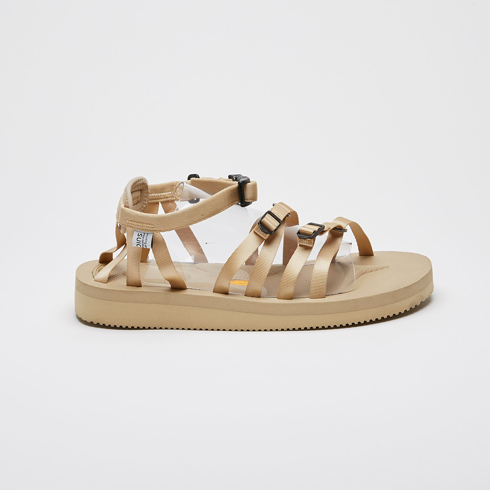 [出清商品售出無退換] SUICOKE TOSSHI-V OG-050V 沙色 緞帶 交叉 羅馬鞋 日系 涼鞋 耐磨 VIBRAM 黃金大底【SK22050VBE】