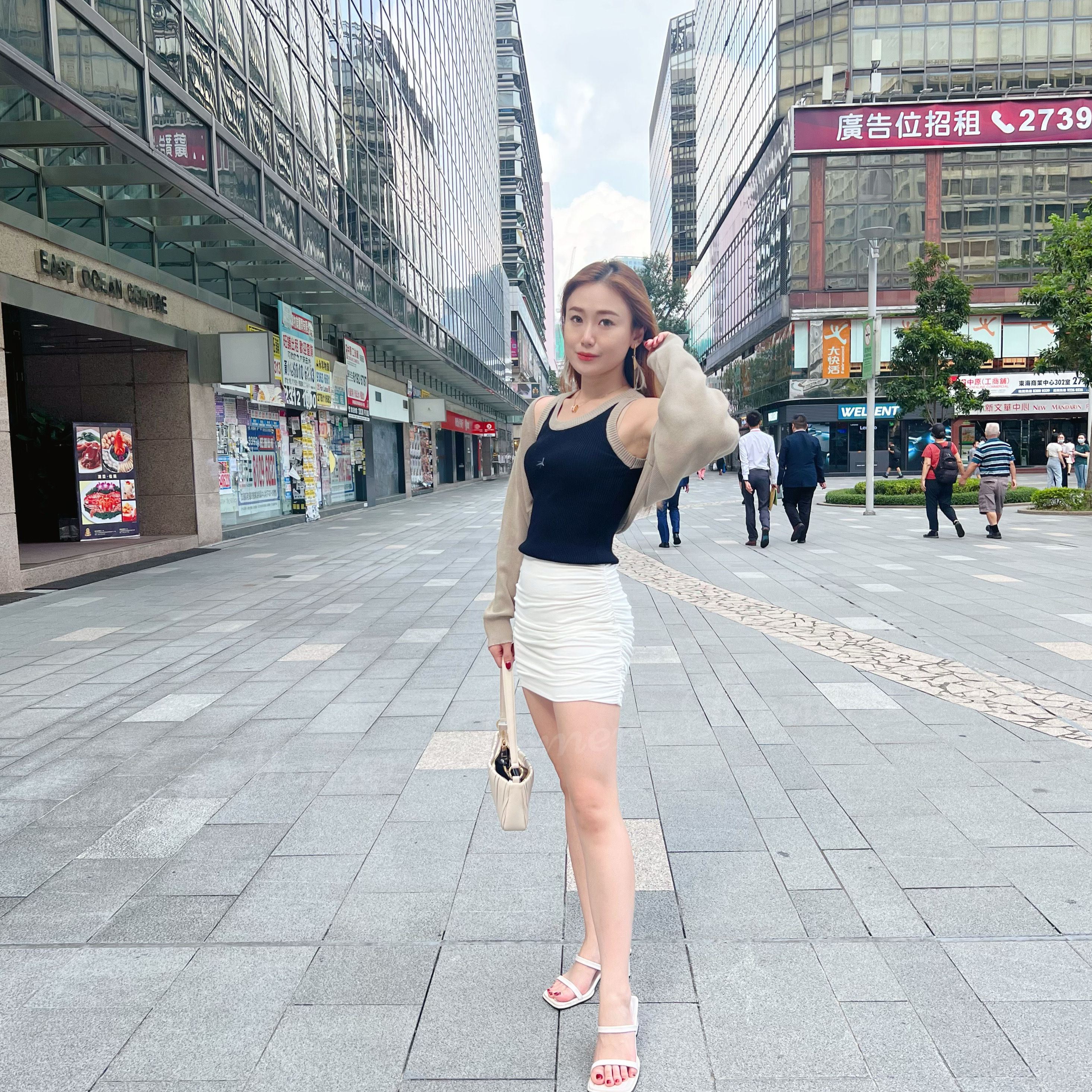 IN STOCK: 棉質2件套 短身外套加雙拼色背心 ST22S1033