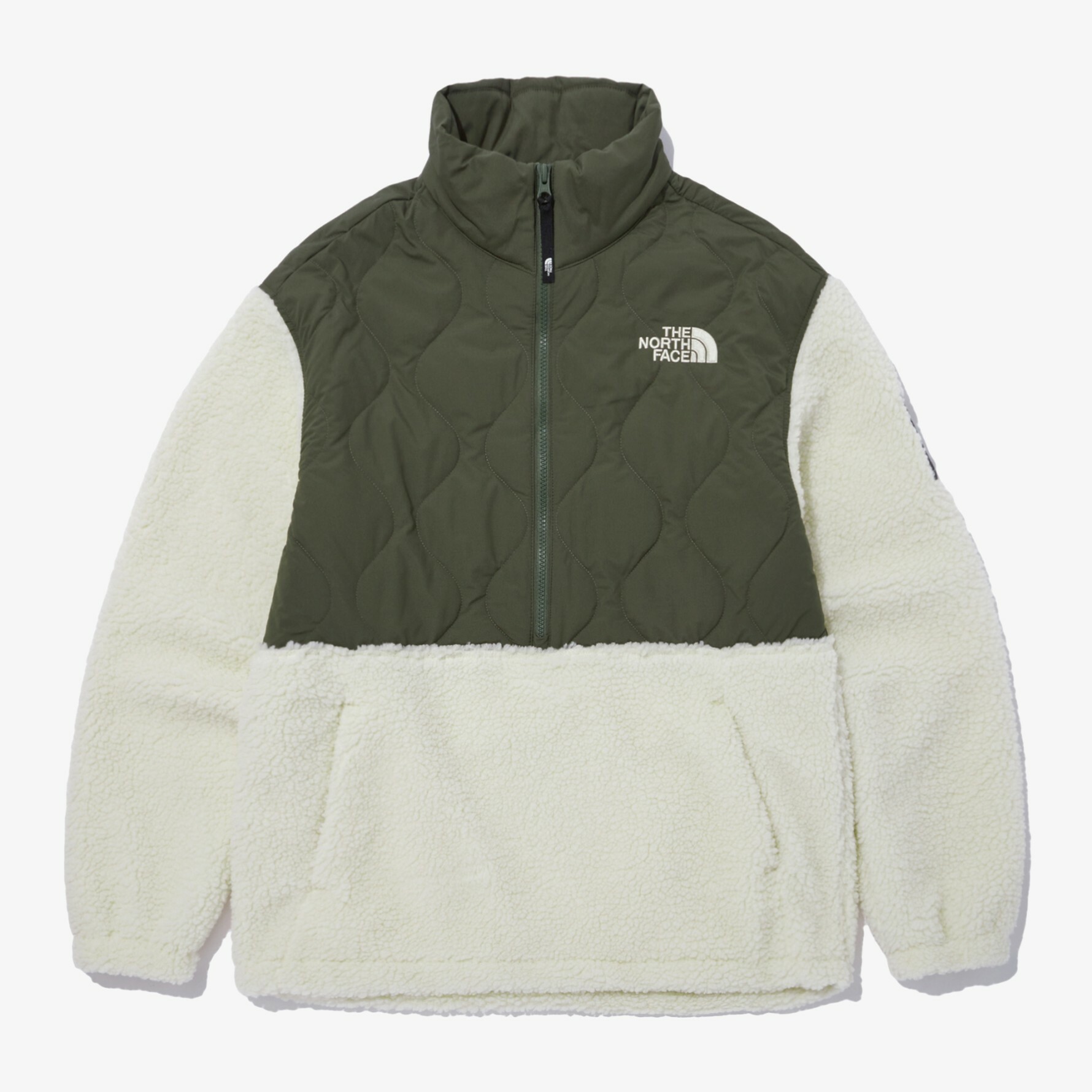 THE NORTH FACE 白標 RANGER V 立領 絨毛 半開 衝鋒衣 外套 白 NA4FN51J