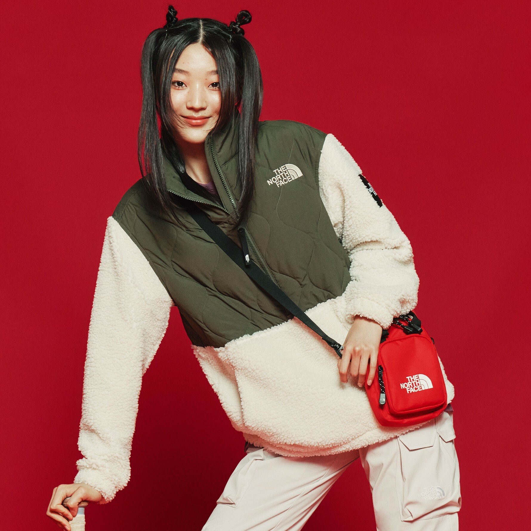 THE NORTH FACE 白標 RANGER V 立領 絨毛 半開 衝鋒衣 外套 白 NA4FN51J