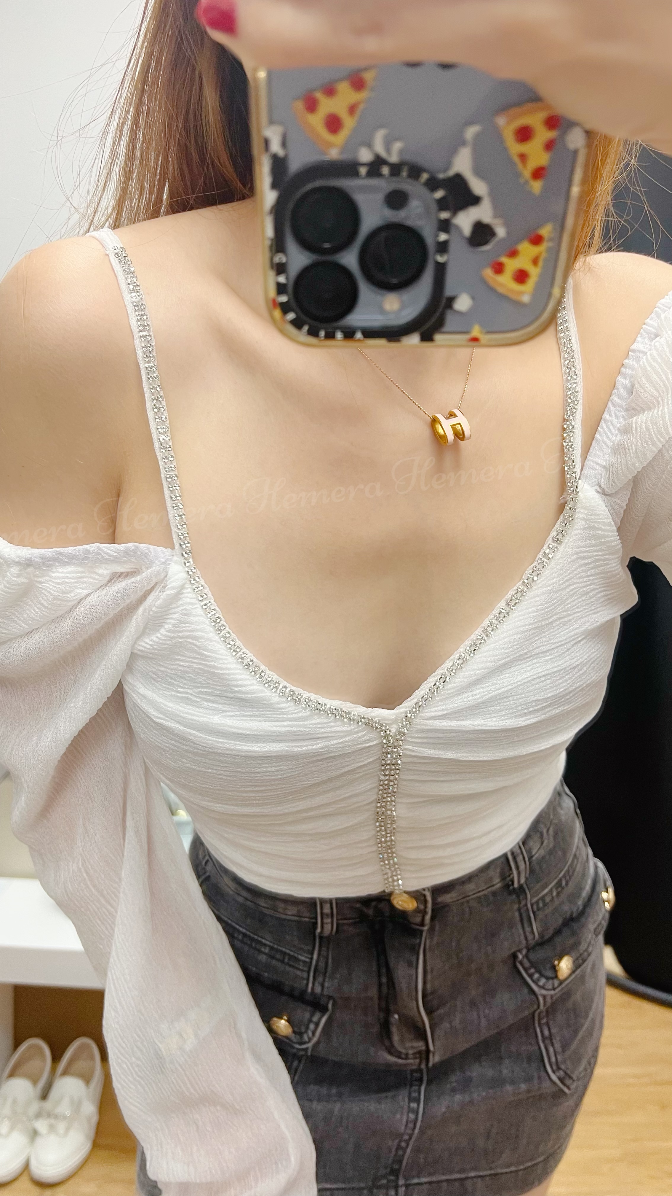 BLING BLING摺摺雪紡上身 TP22S1024