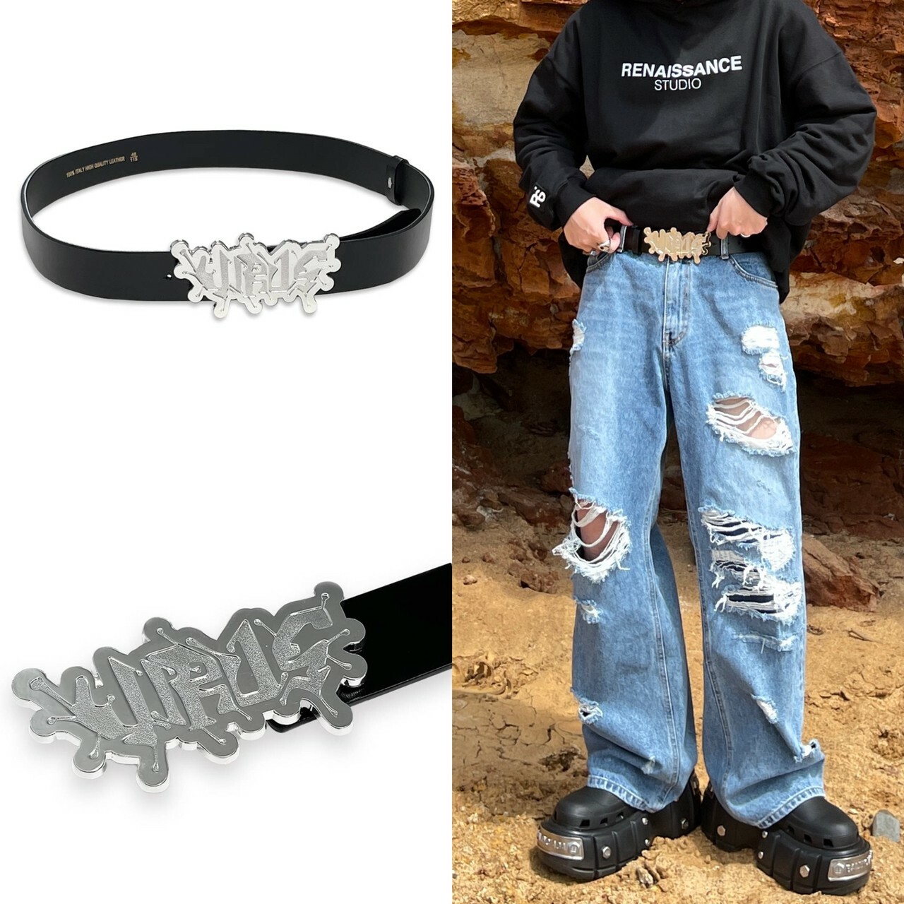 VIRUSWORLD Limited Edition Metal Logo Belt METAL LOGO BELT