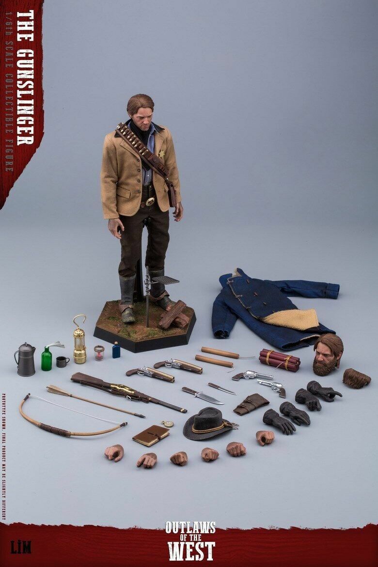 Lim Toys Outlaws of the West- Gunslinger "Arthur" 1/6 Action Figure (2 Heads Ver. ) Reissue