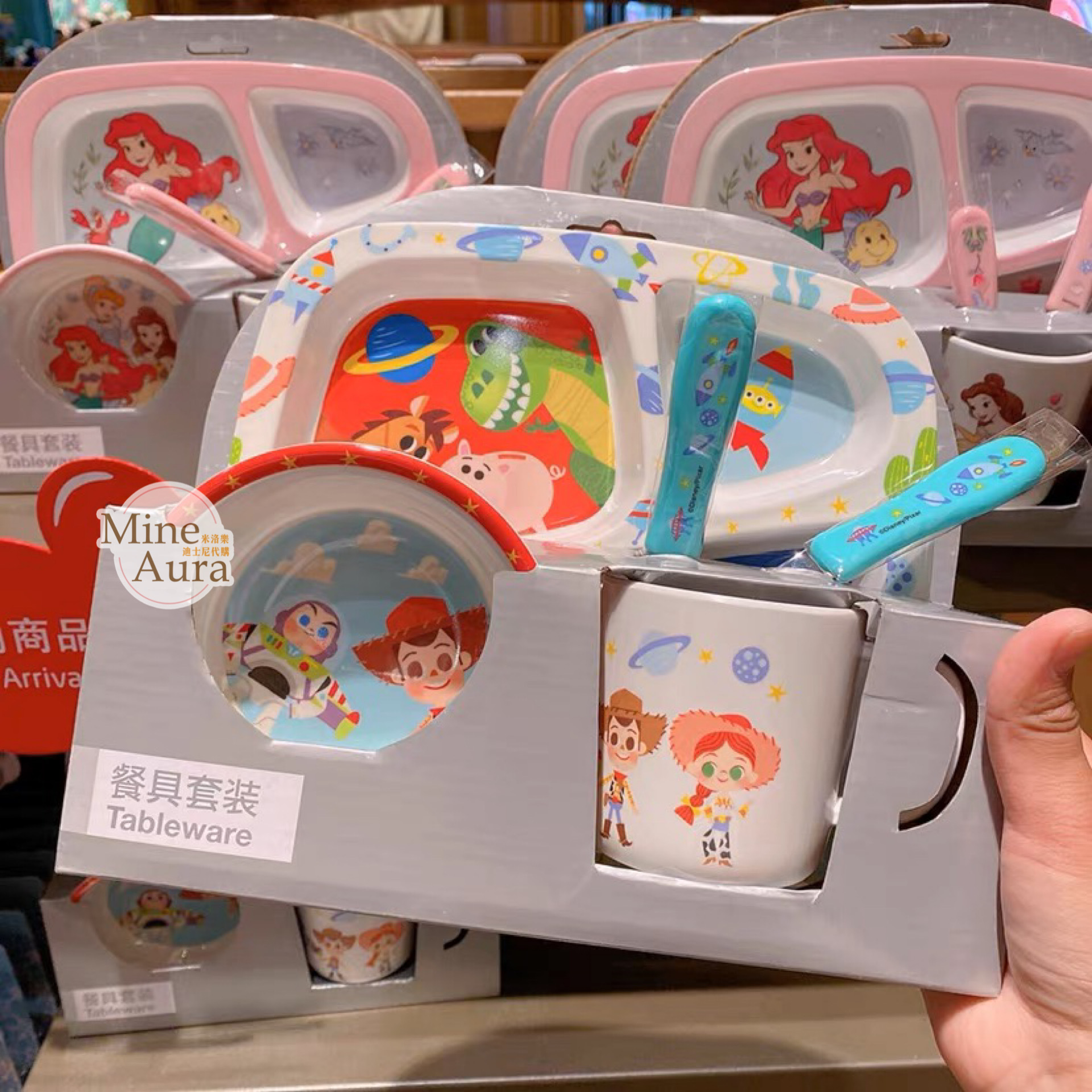 玩具總動員 Toy Story 兒童餐具組 餐盤 水杯 碗 湯匙 叉子 -上海迪士尼樂園