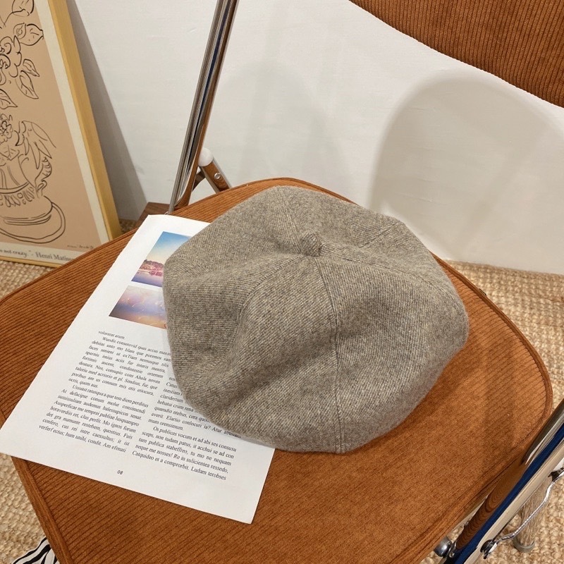 混色毛呢貝雷帽/五色