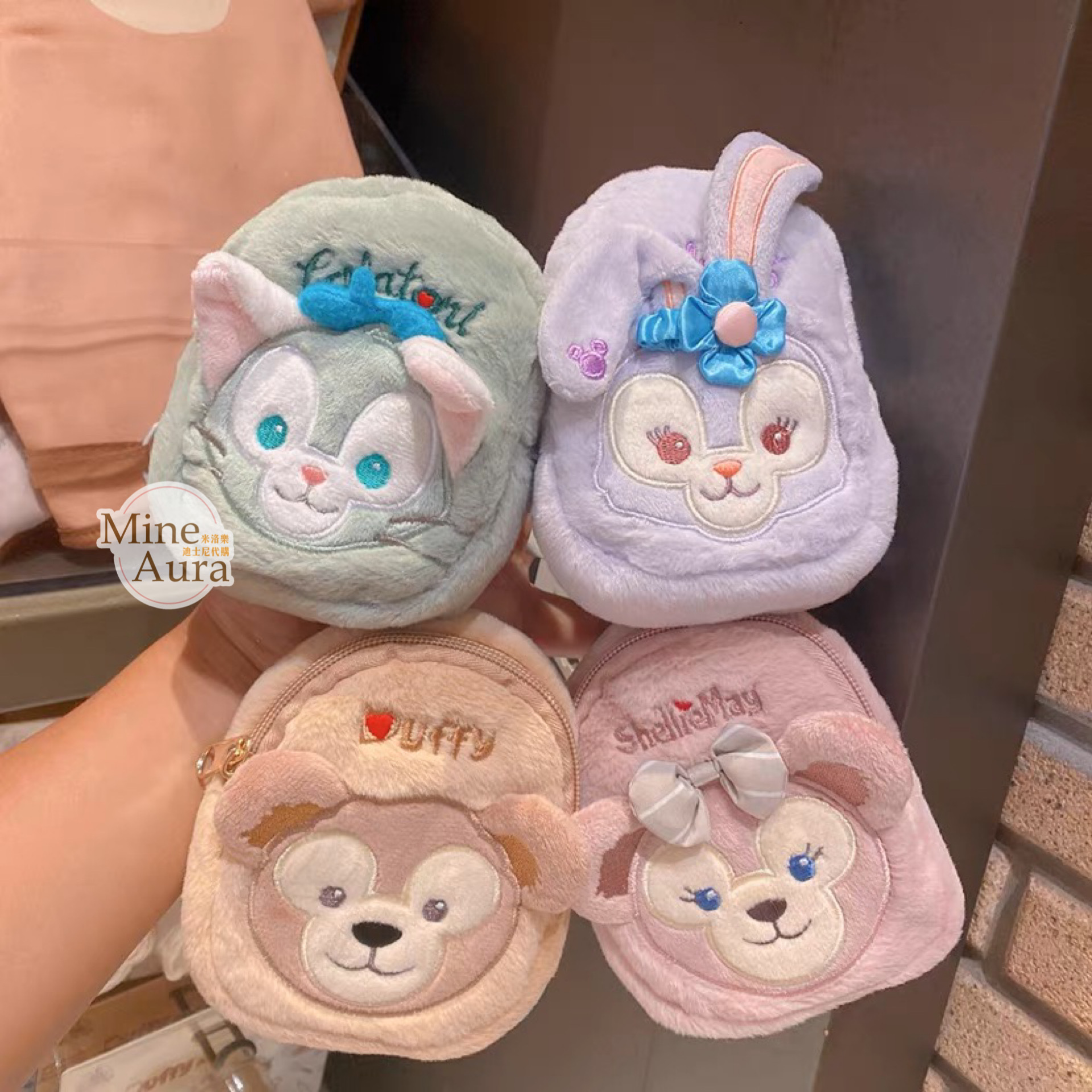 傑拉托尼 畫家貓 Gelatoni 迷你後背包造型 零錢包 吊飾 鑰匙圈 -上海迪士尼樂園