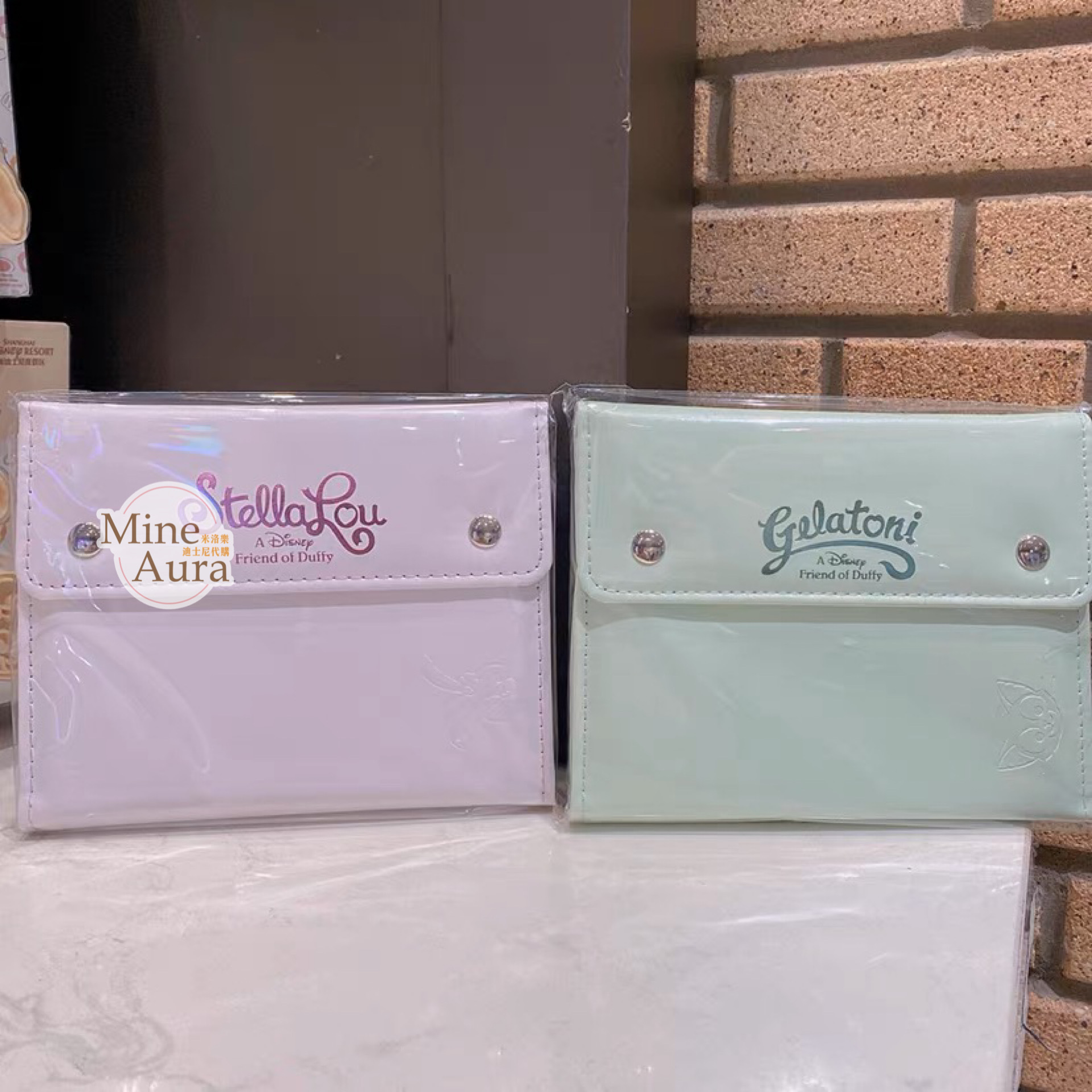 傑拉托尼 畫家貓 Gelatoni 綠色皮質 筆記本 記事本 手帳本 -上海迪士尼樂園