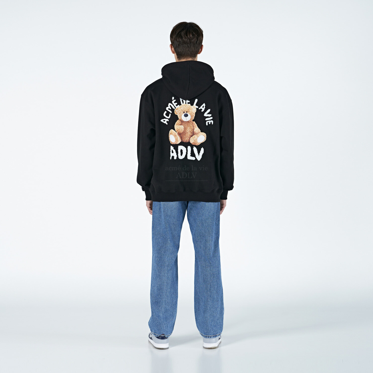acme de la vie TEDDY BEAR (BEAR DOLL) HOODIE BLACK