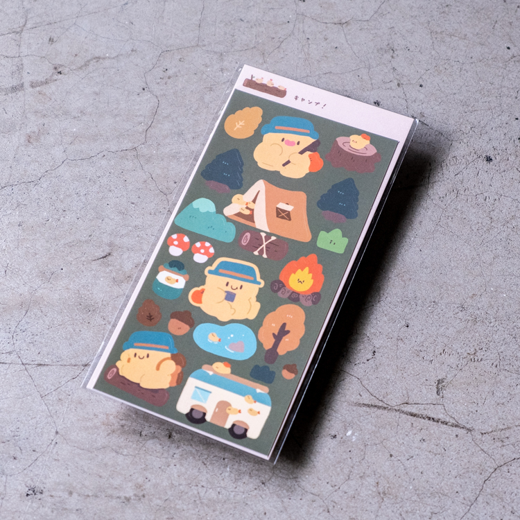 Crazy eyes 瘋狂眼珠｜長貼紙｜露營森林