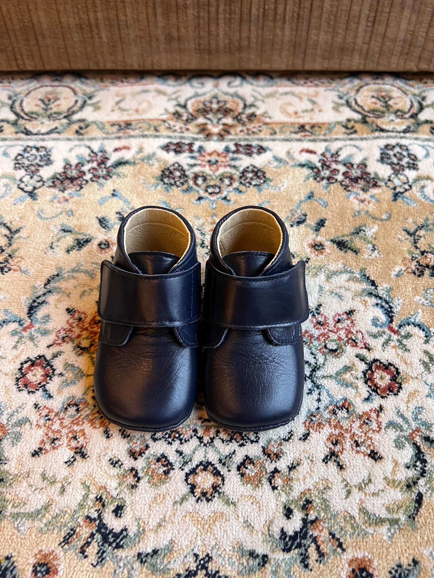 POPPEE 海軍藍皮革學步鞋 Minisa - AJAX MARINO