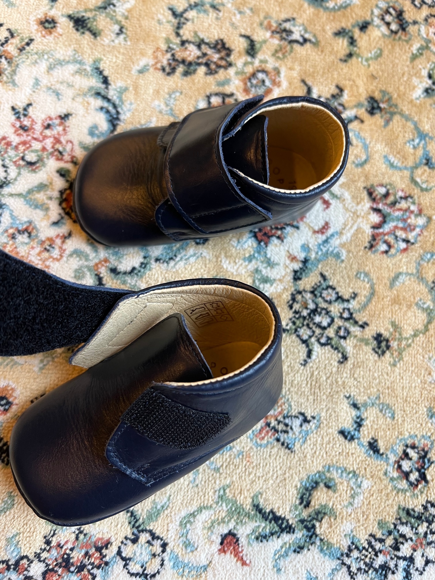 POPPEE 海軍藍皮革學步鞋 Minisa - AJAX MARINO