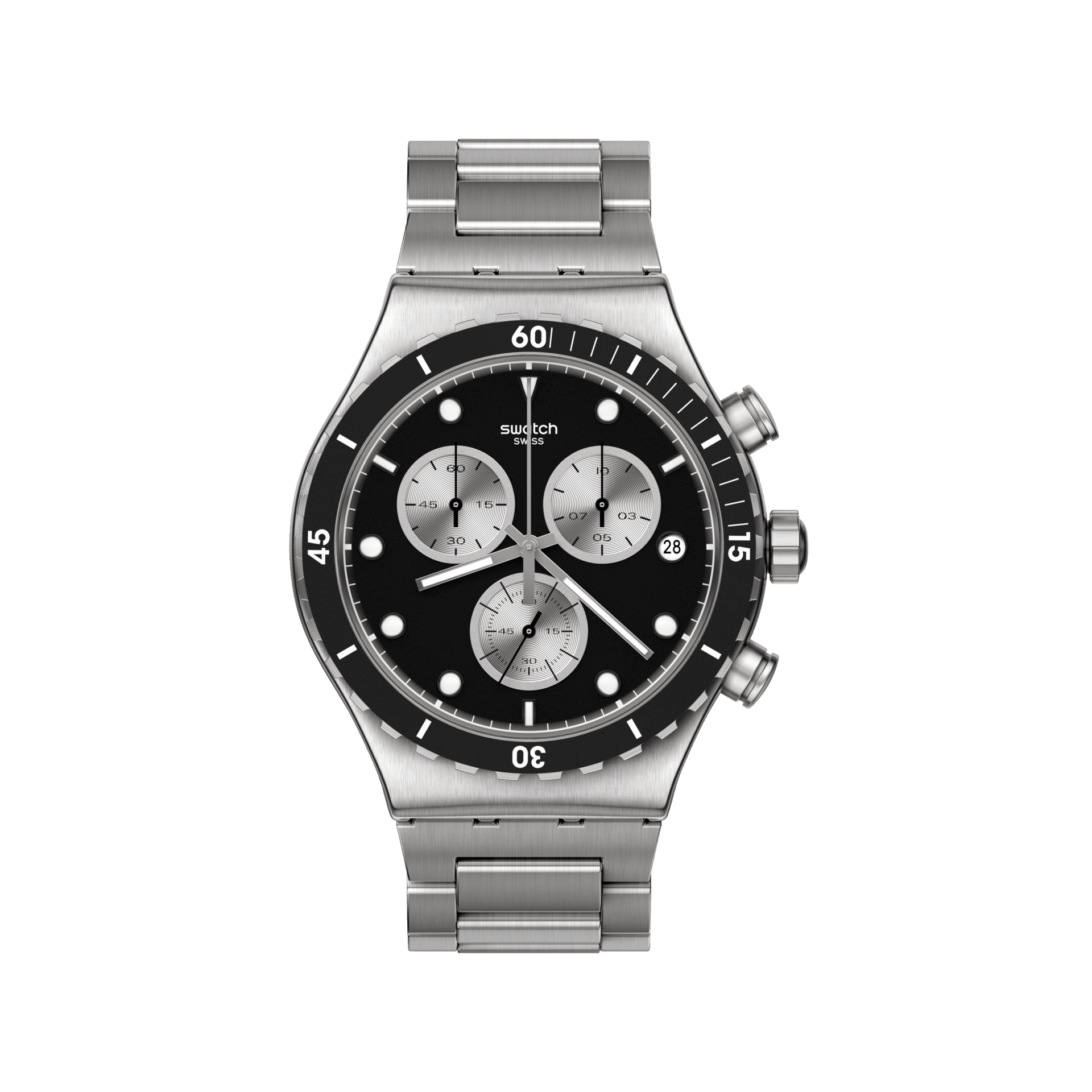 【Swatch】NEW IRONY CHRONO YVS487G 43mm 現代鐘錶