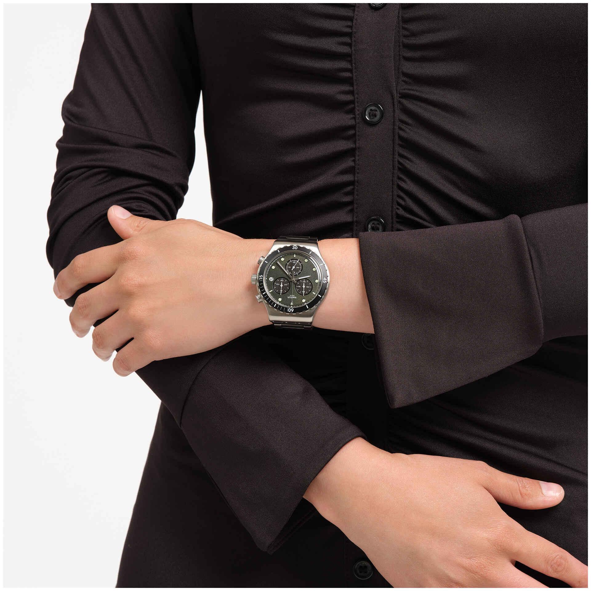 【Swatch】NEW IRONY CHRONO YVS488G 43mm 現代鐘錶