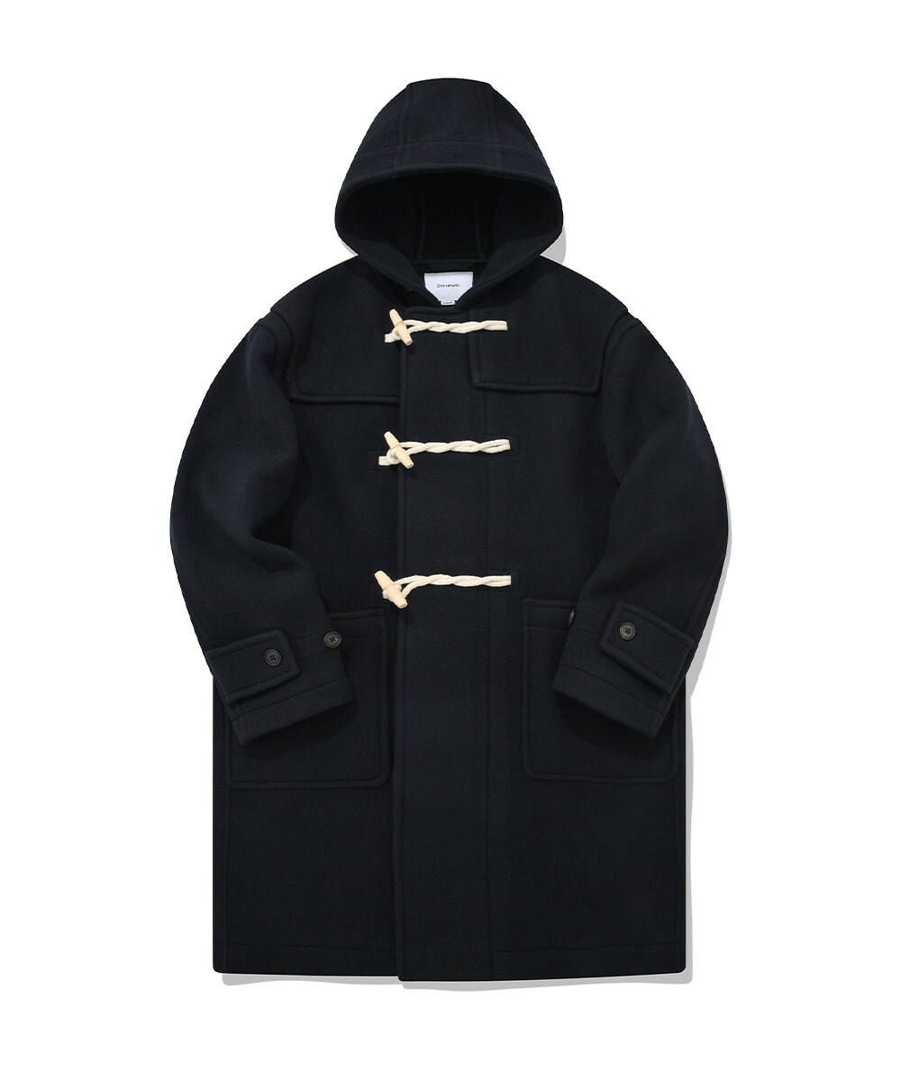 COVERNAT 羊毛 保暖 外套 大衣 海軍藍