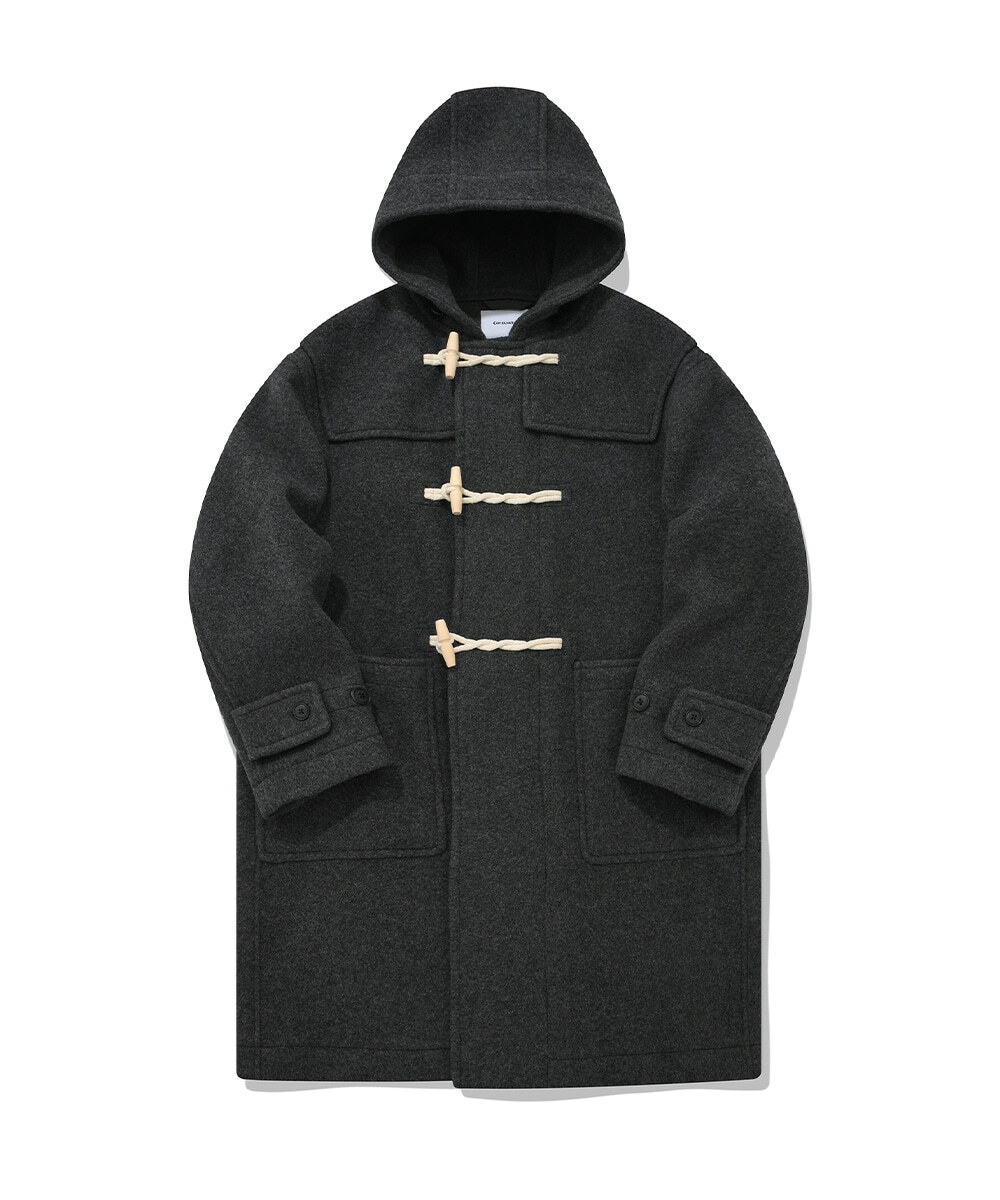 COVERNAT 羊毛 保暖 外套 大衣 木炭色