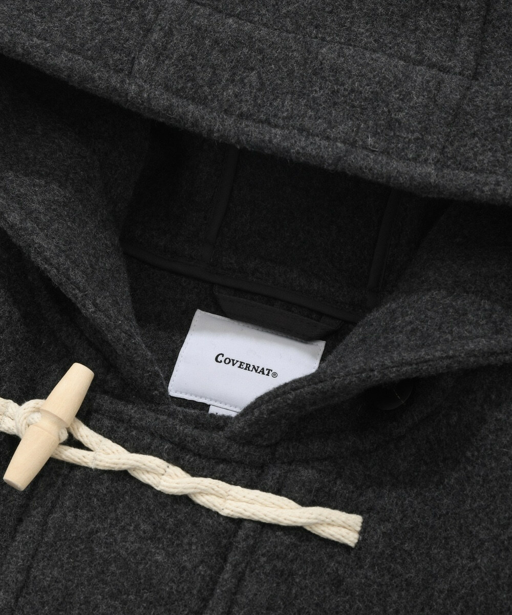 COVERNAT 羊毛 保暖 外套 大衣 木炭色