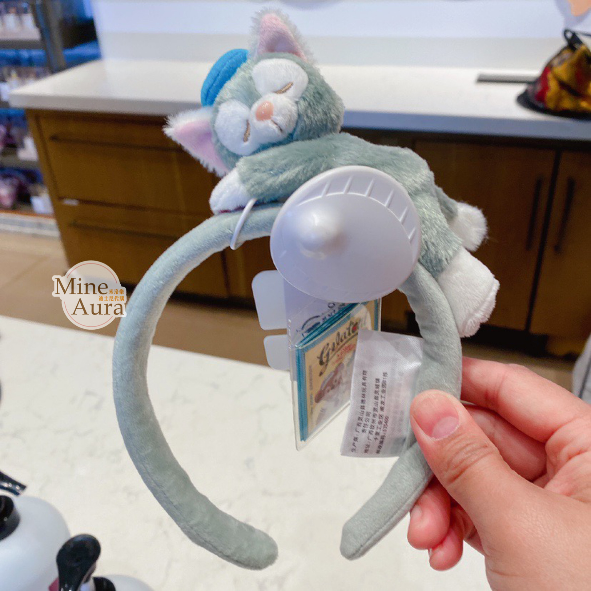 傑拉托尼 畫家貓 Gelatoni 絨毛趴趴睡顏 造型 髮圈 髮箍 -上海迪士尼樂園