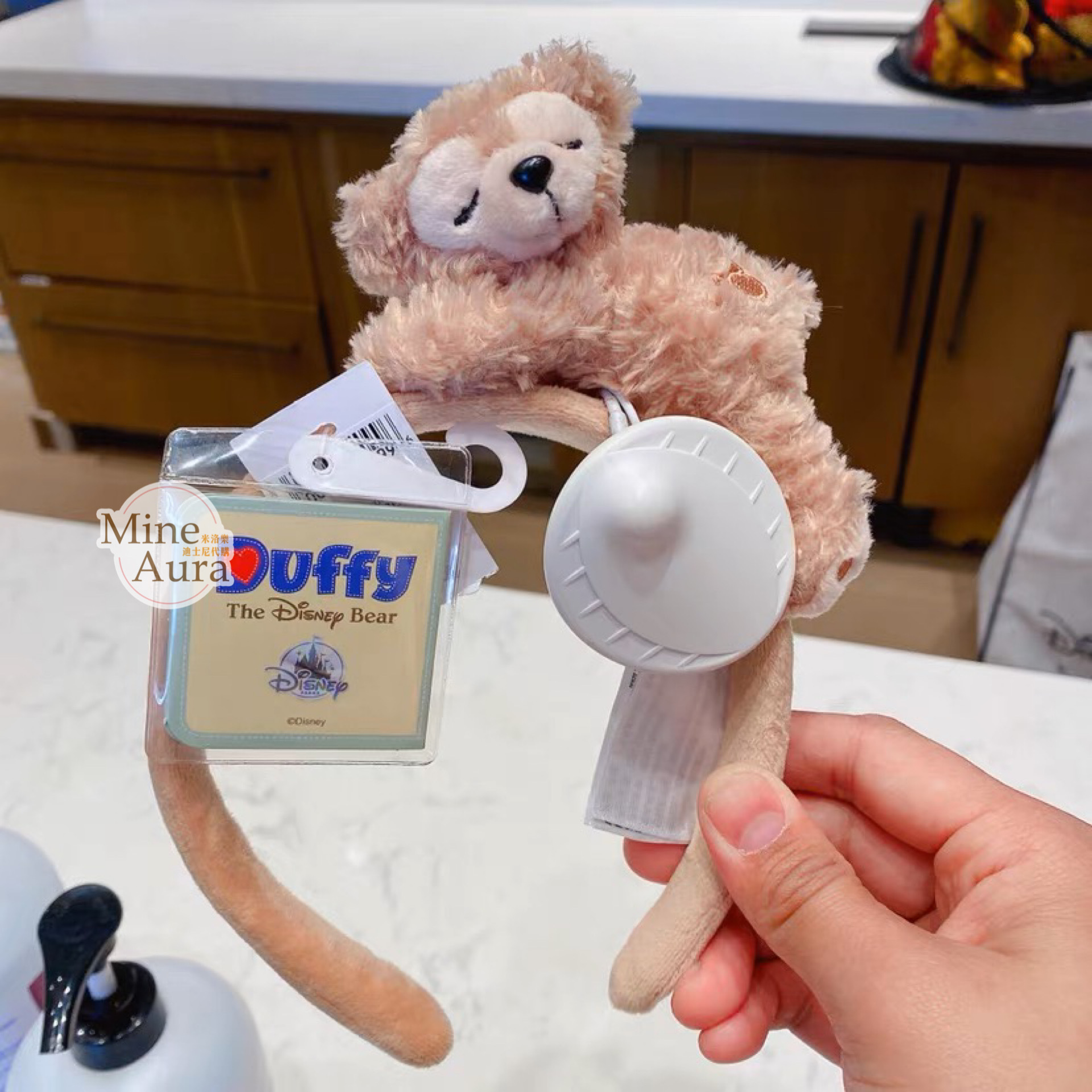 達菲 Duffy 絨毛趴趴睡顏 造型 髮圈 髮箍 -上海迪士尼樂園