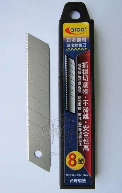 ＊中崙五金【附發票】台灣製 ARCA亞克 波浪狀齒刀美工刀片 日本鋼材 適切:保麗龍 塑膠類 1卡10片