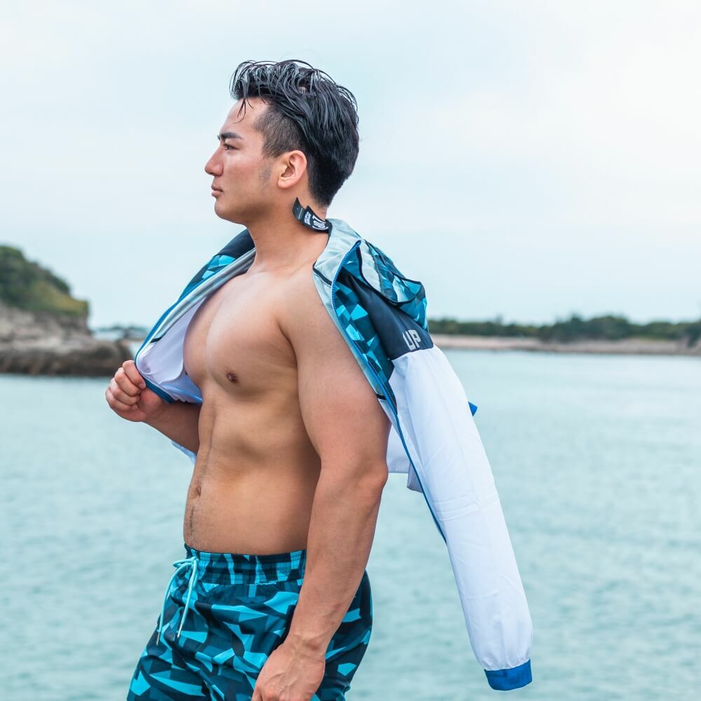 Sport Camo 防風外套 迷彩藍/白