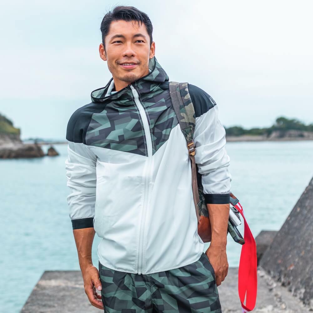 Sport Camo 防風外套 迷彩綠/米白