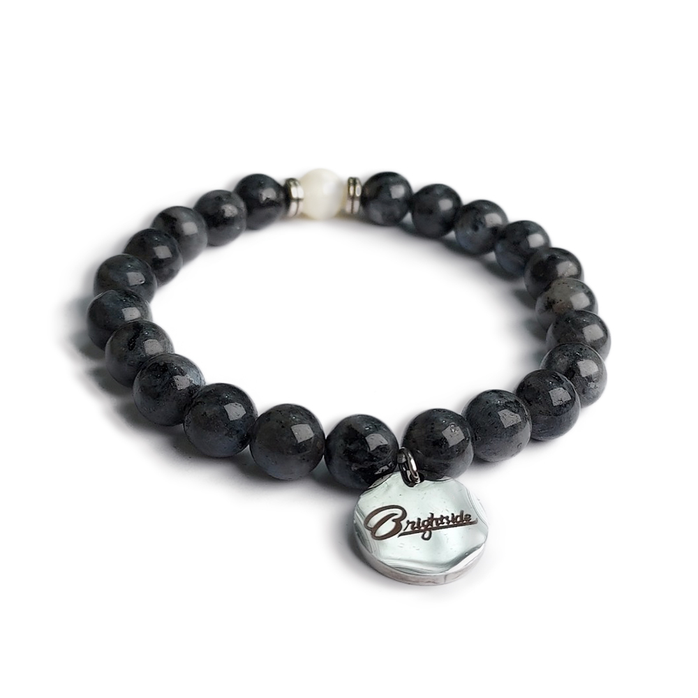 Brightside ® 精白之心串珠手鍊（附贈LOGO吊牌可拆裝）