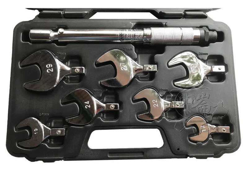 ＊中崙五金【附發票】台灣製 ALSTRONG 組合式開口扭力板手 附7種規格 TW-06338 非舊款TW-06337