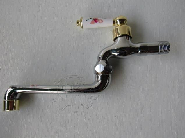 ＊中崙五金【附發票】台灣製IWG 彩繪自由栓 廚房水龍頭 陶瓷芯 加長型導水管 陶瓷自由栓 特價優惠中!