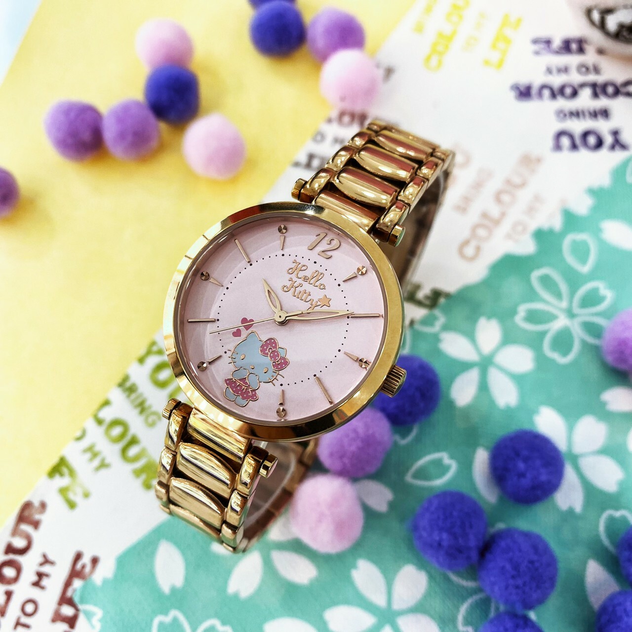 【HELLO KITTY】水玉點點甜美手錶 LK709LRPI (玫瑰金)32mm  現代鐘錶