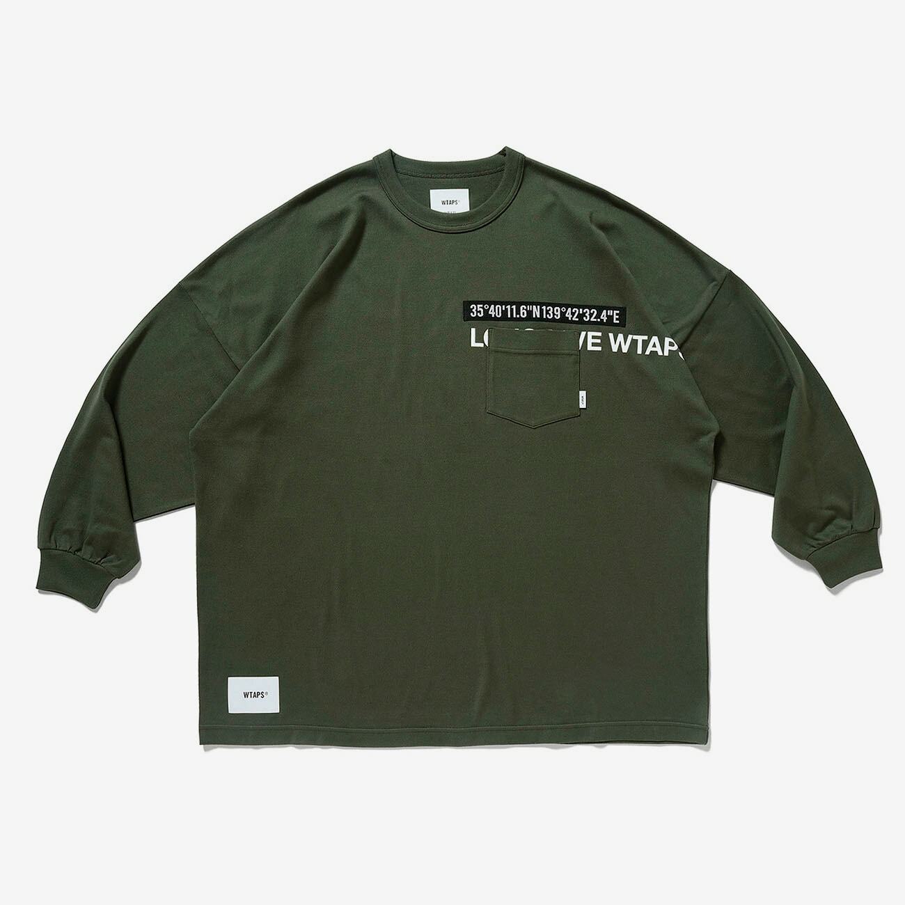 2022AW WTAPS WTUBE LS COTTON 串標 口袋 寬版 長T 現貨