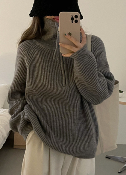 ᴷᴼᴿᴱᴬ 🇰🇷寬鬆慵懶風翻領毛衣