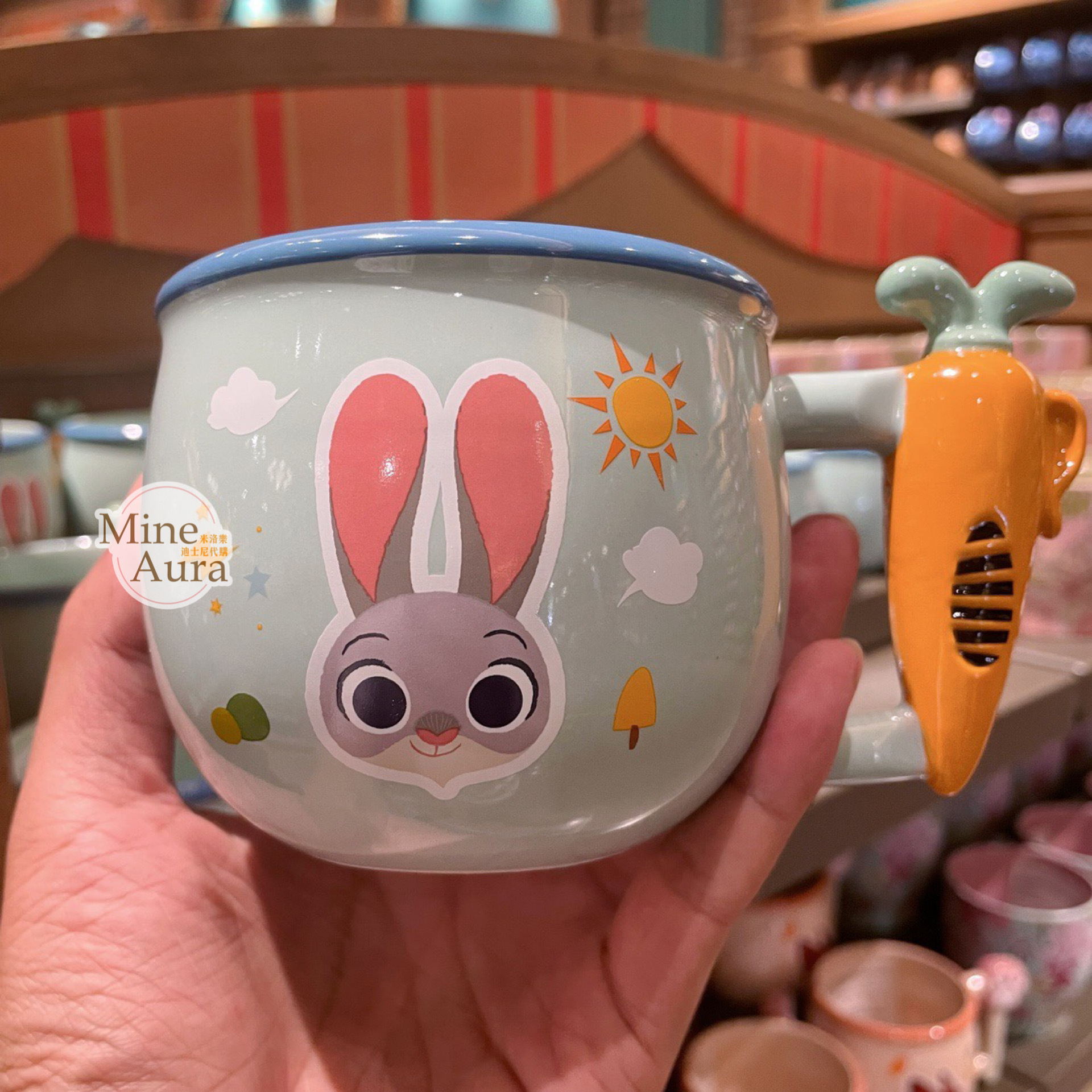 哈茱蒂 Judy 兔 手把胡蘿蔔造型 馬克杯 水杯 動物方城市 Zootopia -上海迪士尼樂園