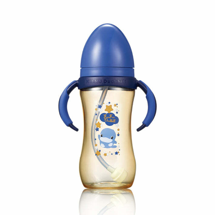 KUKU PPSU星燦寬口奶瓶 280ml-藍色