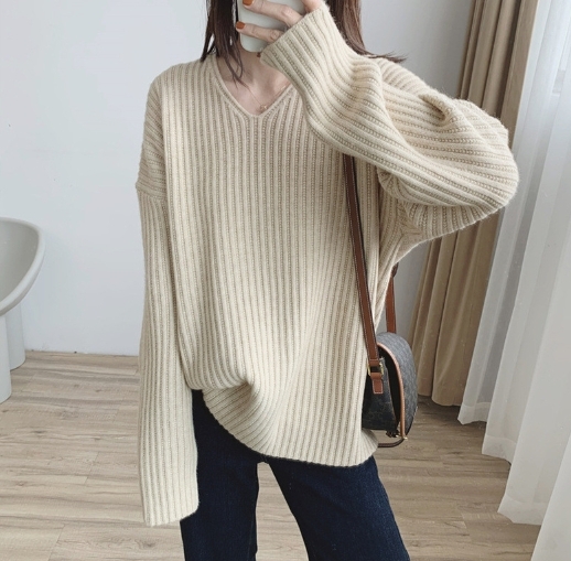 ᴷᴼᴿᴱᴬ 🇰🇷 <現貨>慵懶風針織素色上衣