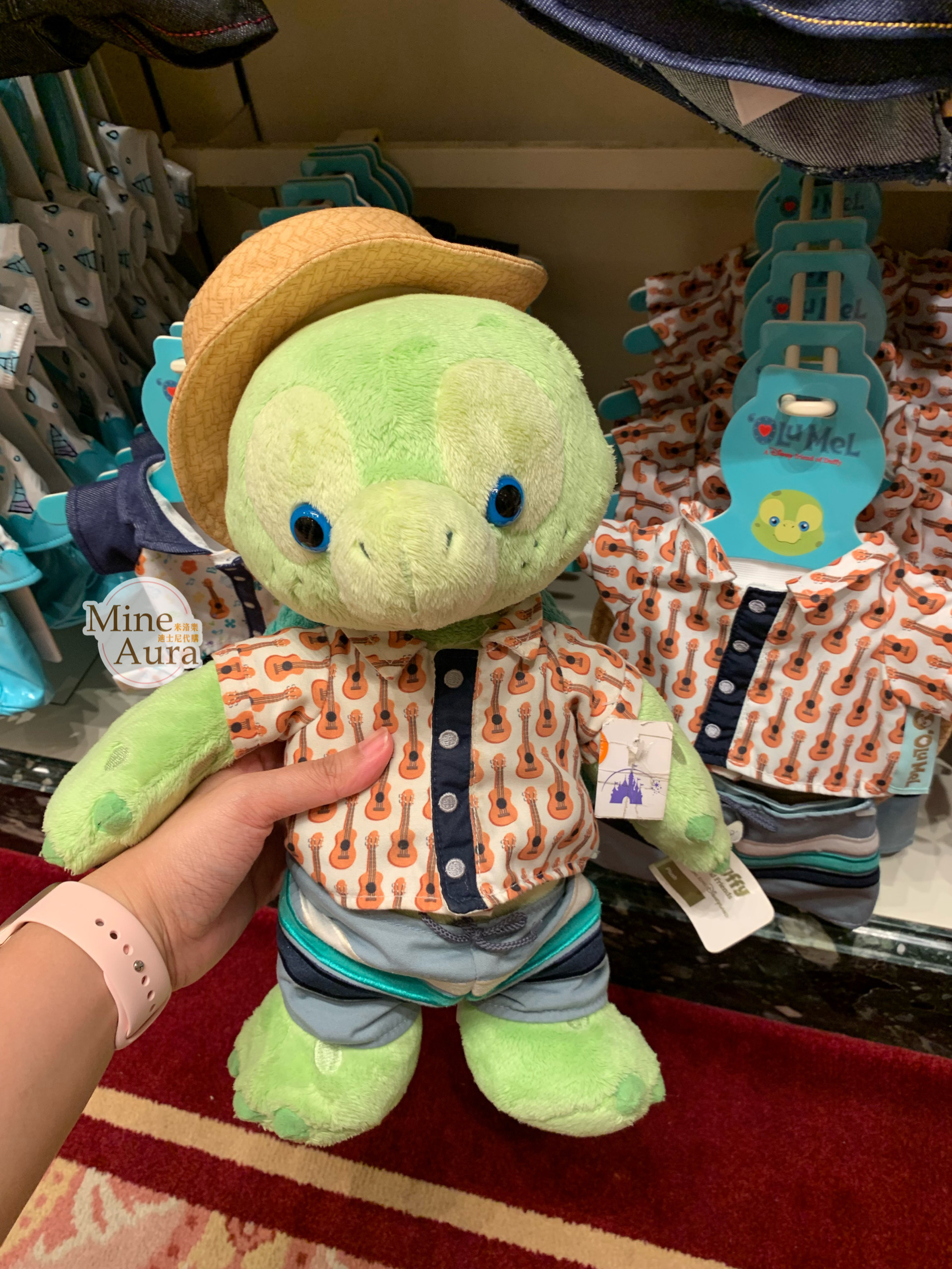 奧樂米拉 海龜 OluMel S號娃娃 海灘裝 草帽 造型服裝 套裝 (無娃娃) -香港迪士尼樂園