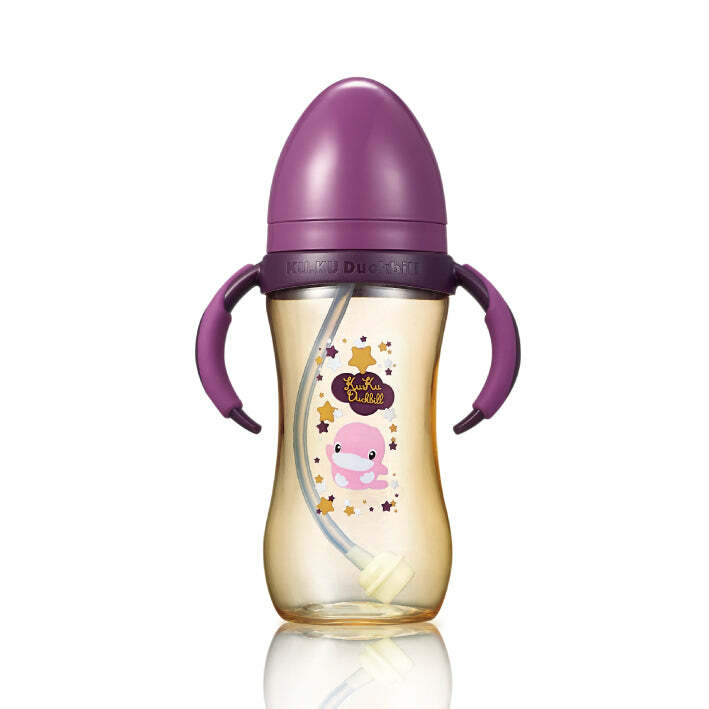 KUKU PPSU星燦寬口奶瓶 280ml-紫色