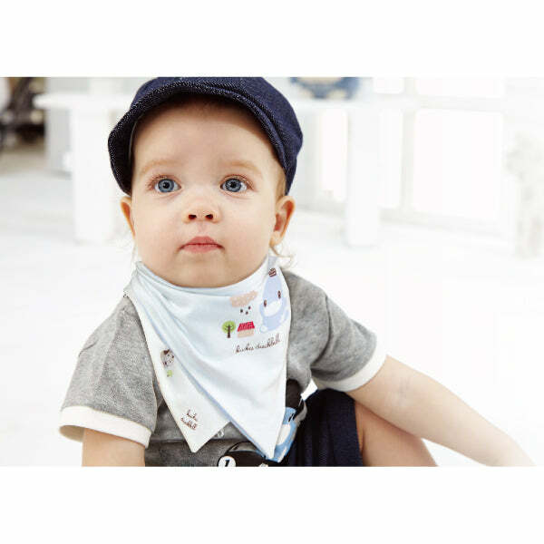 KUKU 狐狸熊雙面三角領巾 - 2件