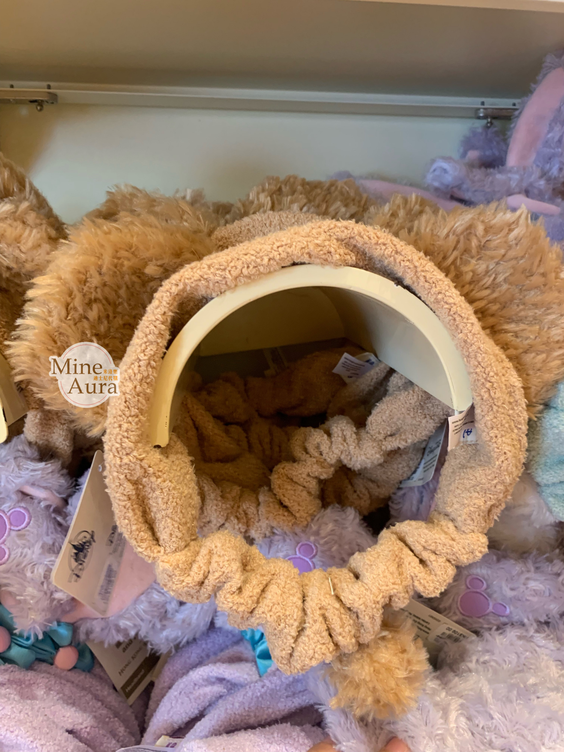 (現貨) 達菲 Duffy 絨毛 立體耳朵造型 髮帶 洗臉髮帶 -香港迪士尼樂園