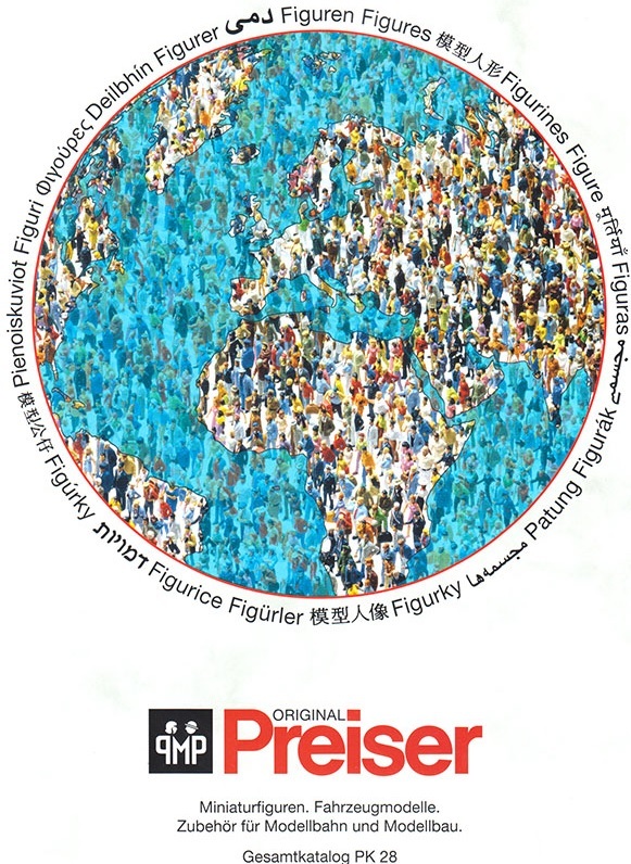 Preiser 93071 Gauge Neutral Catalog PK 28 miniature figures and accessories 目錄