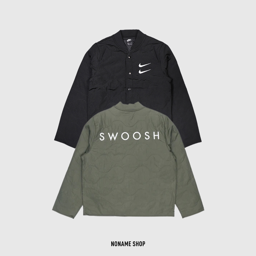 NIKE NSW Swoosh JKT 日系 刺繡 菱格紋外套 雙勾 夾克外套 兩色 (男款)