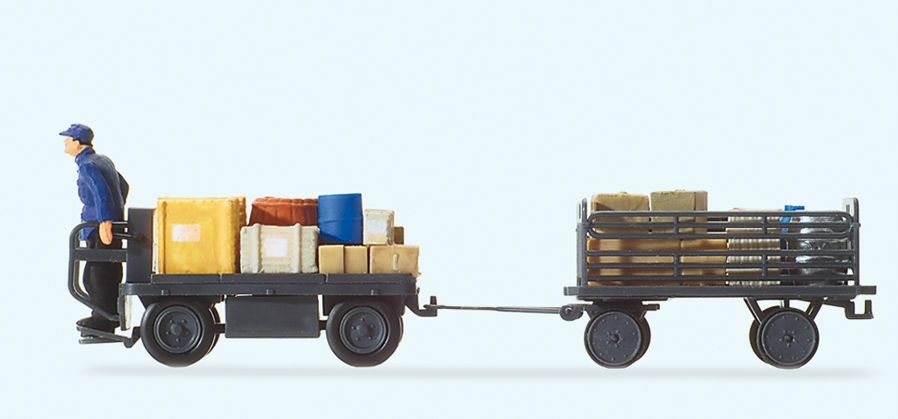 Preiser 10256 HO規 帶司機的電動推車