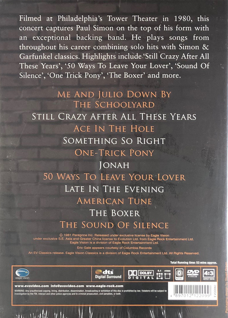 PAUL SIMON-LIVE IN PHILADELPHIA(DVD)