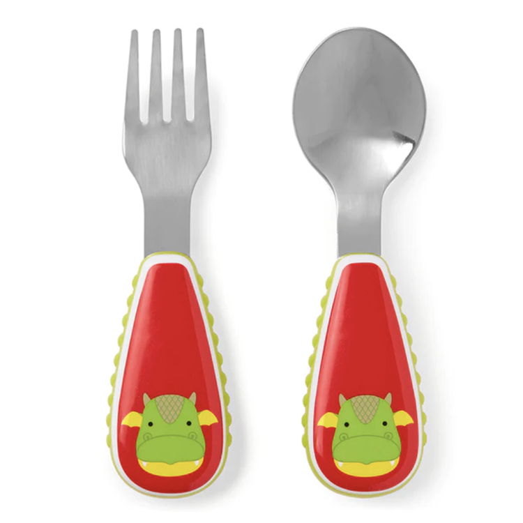 Skip & Hop Zootensils, Fork & Spoon (Dragon) 252373