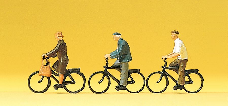 Preiser 10333 HO規 Older Cyclists 年長的自行車手