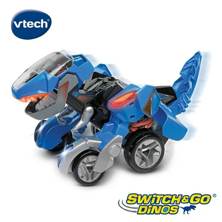 【英國 Vtech】遙控聲光變形恐龍車-霸王龍-達西