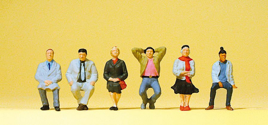 Preiser 10537 HO規 Seat Passengers 坐著的乘客